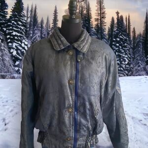 Obermeyer Women's Winter Jacket In Purple/Gray Shimmer Color, Size 10